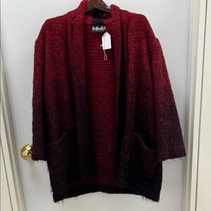 Raffinalla Red Wool/Mohair Sweater Coat